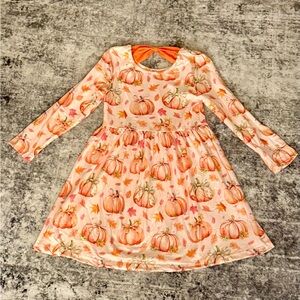 Charming Pumpkin Pattern Kids Costume Dress